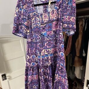 Marie Oliver Minu dress Purple Patterned